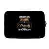 january  girl is a perfect combination of princess and warrior Laptop sleeve