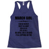 Super March Girl Racerback Tank