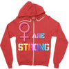 Women's March We are Strong Zipper Hoodie
