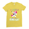 Born Unicorns-Born February Ladies Fitted T-Shirt