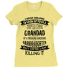 Super Cool Grandad Of A Freaking Awesome Granddaughter Ladies Fitted T-Shirt