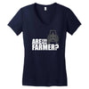 are you the farmer Women's V-Neck T-Shirt
