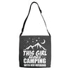 Camper Couple Girl White Adjustable Strap Totes