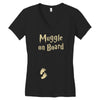 Muggle On Board Women's V-Neck T-Shirt