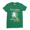 the best grandpas go running Ladies Fitted T-Shirt