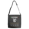 santa gemini christmas ugly t shirts Adjustable Strap Totes