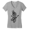 olaf frozen disney cartoon Women's V-Neck T-Shirt