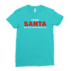 i'm not santa but you can sit on my lap Ladies Fitted T-Shirt