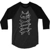falling cat 3/4 Sleeve Shirt