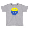 bearded smiley face Toddler T-shirt