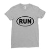 basic running oval Ladies Fitted T-Shirt