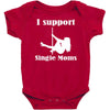 i support single moms stripper pole dancer funny saying Baby Bodysuit