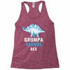 grumpa saurus rex Racerback Tank