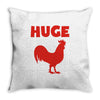 huge cock Throw Pillow