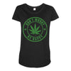 don't worry be happy Maternity Scoop Neck T-shirt
