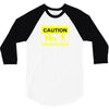 caution zombies crossing t shirt x large funny walking brains awesome 3/4 Sleeve Shirt