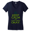 keep calm everything okay Women's V-Neck T-Shirt