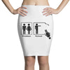 problem solved funny t shirt marriage wife beer Pencil Skirts