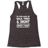 my kids made me bald tired funny Racerback Tank