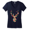 christmas deer Women's V-Neck T-Shirt