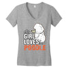 This Girl Loves Poodle Women's V-Neck T-Shirt