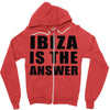 ibiza is the answer Zipper Hoodie