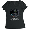 feed me and tell me i'm pretty Women's Triblend Scoop T-shirt