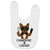 champagne and caviar Baby Bibs