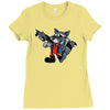 rocket vintage cartoon style Ladies Fitted T-Shirt
