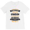 Super Cool Grandson Of A Freaking Awesome Grandma V-Neck Tee