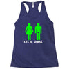 life is simple funny Racerback Tank