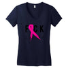 fuck cancer Women's V-Neck T-Shirt
