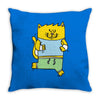meow is running Throw Pillow