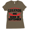 Legends Are Born In September Ladies Fitted T-Shirt