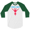i need a hug 3/4 Sleeve Shirt