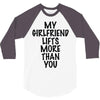 my girlfriend lifts more than you (2) 3/4 Sleeve Shirt
