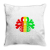 rasta skull and crossbones reggae dub club rave Throw Pillow
