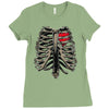 ribcage and heart Ladies Fitted T-Shirt