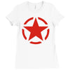military starfunny retro army war vietnam usa britain fashion Ladies Fitted T-Shirt