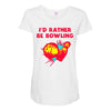 id rather be bowling Maternity Scoop Neck T-shirt