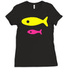 big fish little fish cardboard box Ladies Fitted T-Shirt