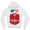 america 3 Zipper Hoodie