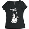 Guess What Women's Triblend Scoop T-shirt
