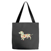dachshund flower Tote Bags