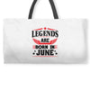 Legends Are Born In June Weekender Totes