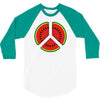 watermelon peace sign 3/4 Sleeve Shirt