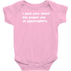 proper use of apostrophe's Baby Onesie