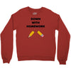 down with homework Crewneck Sweatshirt