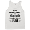 never underestimate an old man who was born in june Tank Top
