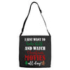 i just want to bake stuff and watch christmas movies all day Adjustable Strap Totes